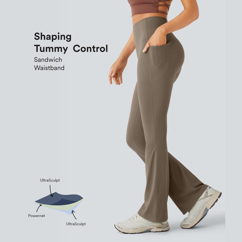🔥 HALARA UltraSculpt High Waisted Tummy Control Pocket Bootcut Leggings
