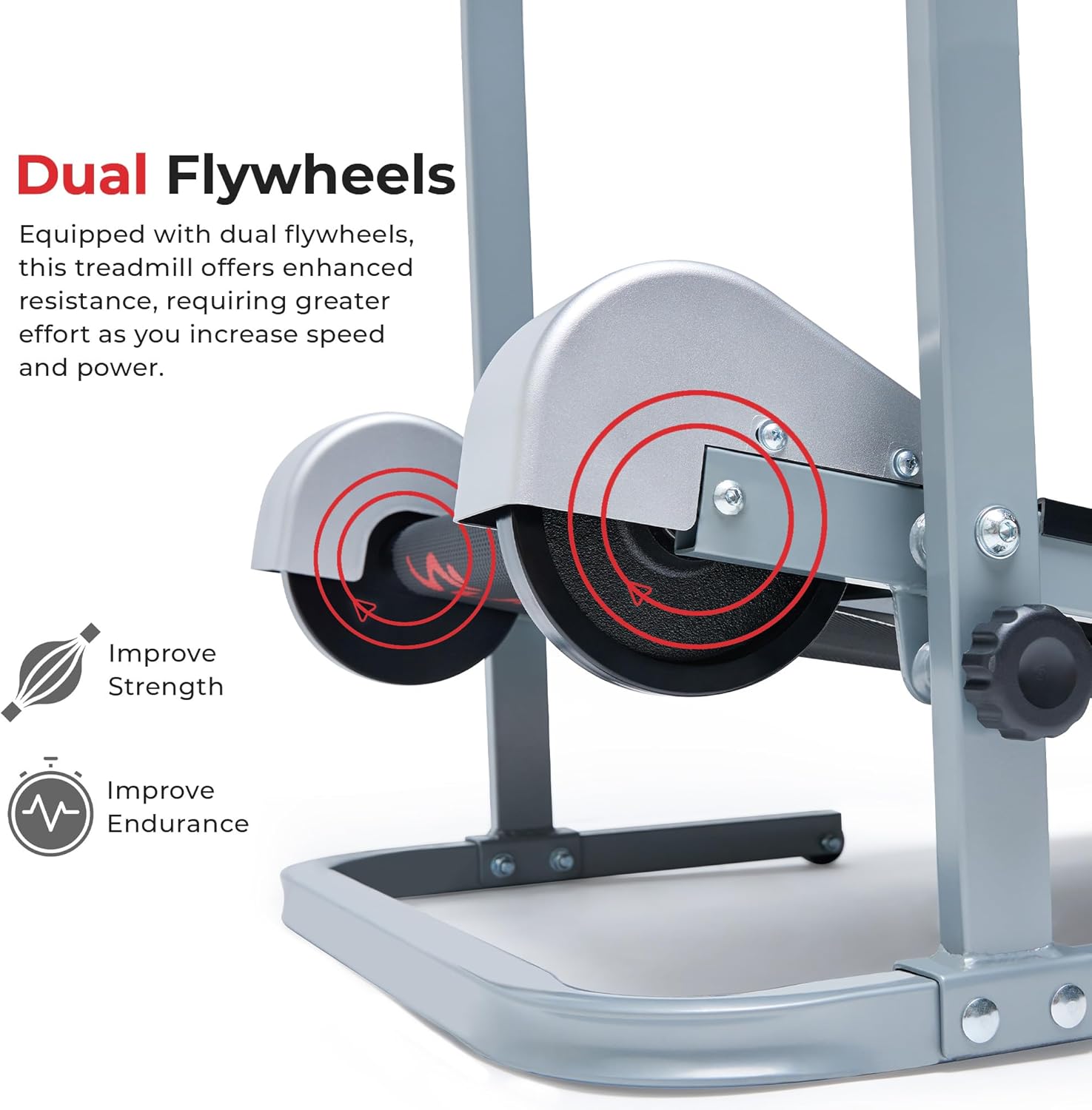 Sunny Health & Fitness Manual Walking Pad Treadmill for Home, Non-Electric, Fixed Incline, Compact with Handle Bar, Digital Monitor, Non-Slip Surface, Optional Free SunnyFit App Bluetooth Connection