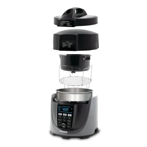33801 6 qt. . Black Electric Pressure Cooker Air Fryer with 300 Pre-Programmed Recipes