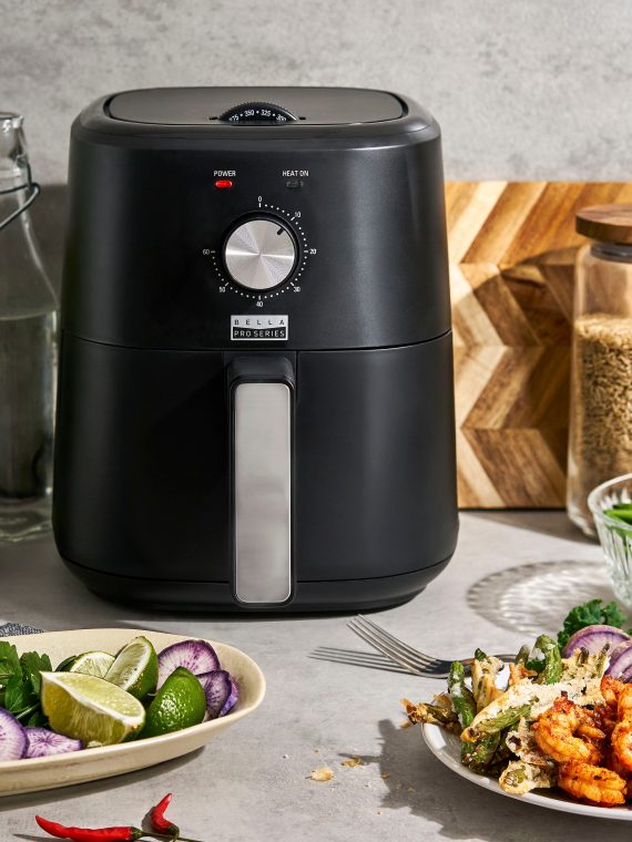 2026 Bella Pro Series – 3-qt. Analog Air Fryer – Black