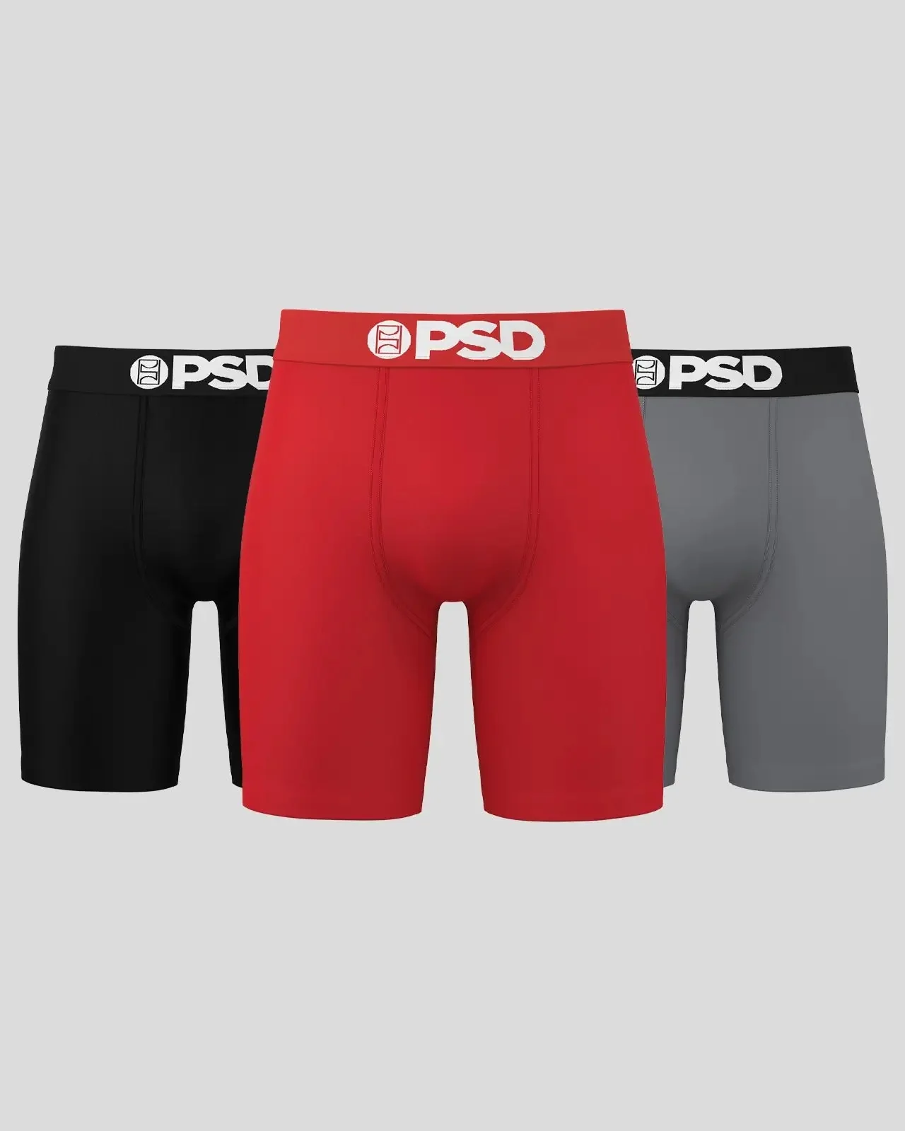 Solids 3 Pack - Red/Grey/Black