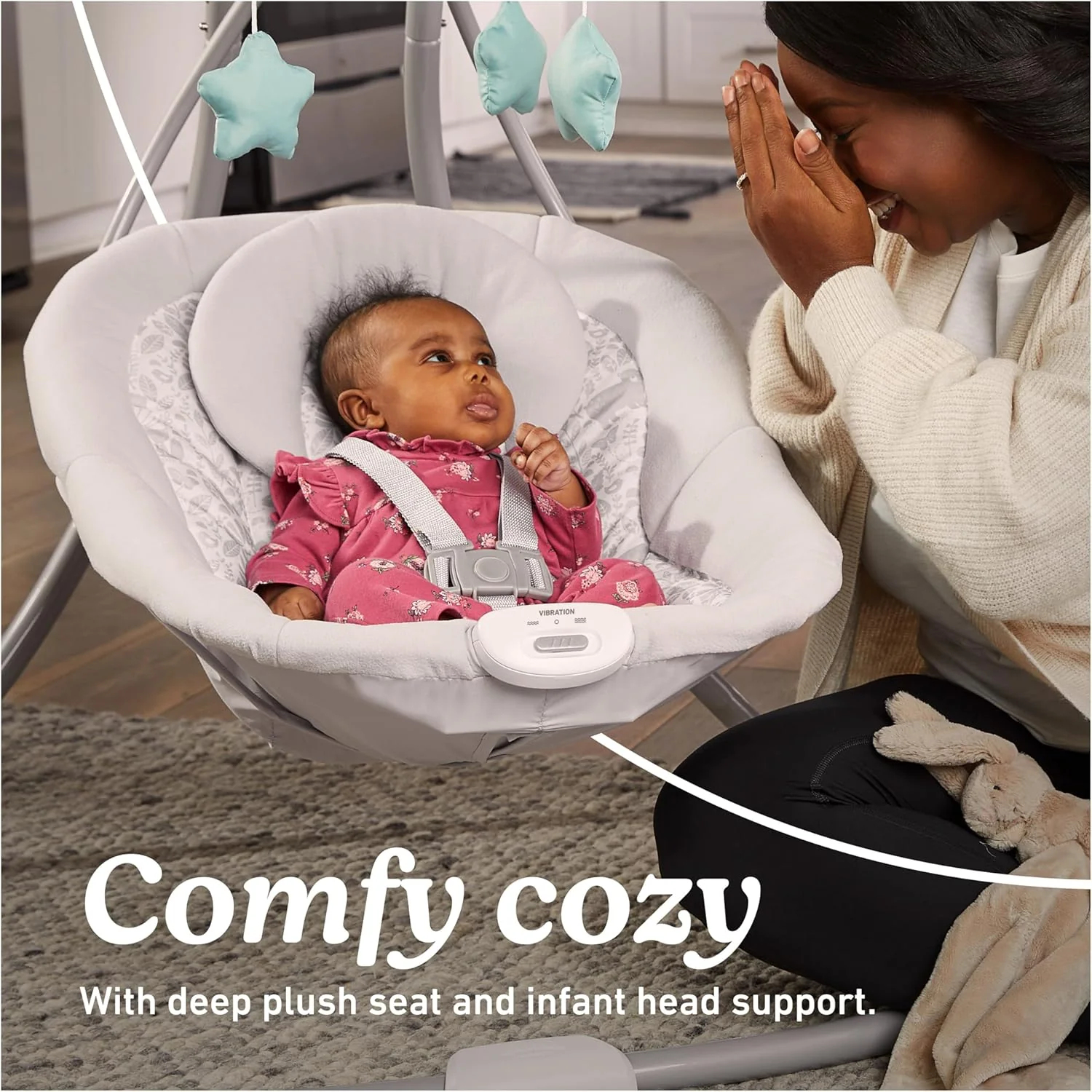 GRACO Simple Sway Swing - Cozy Ivy Baby Swing Seat
