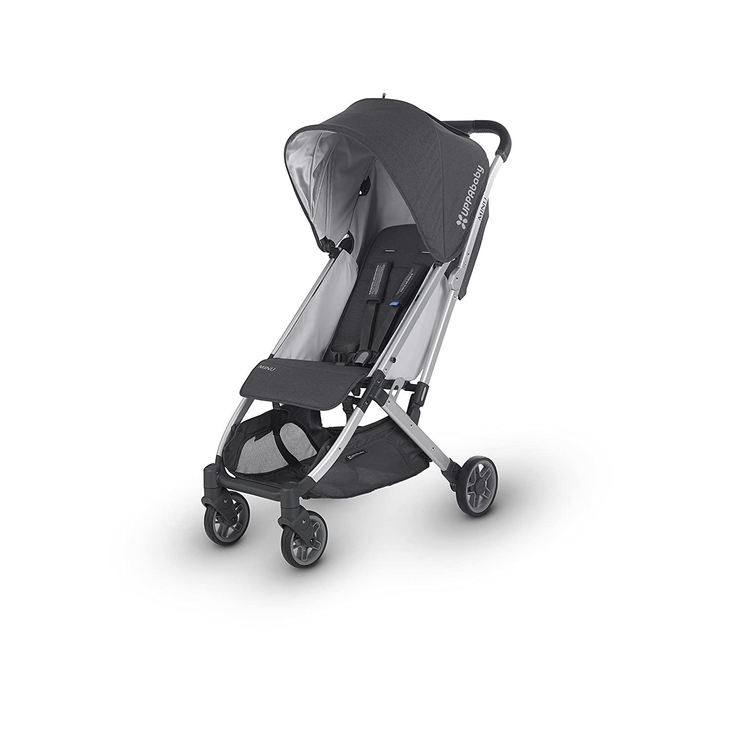 2018 UPPAbaby MINU Stroller – Jordan (Charcoal Melange/Silver/Black Leather)