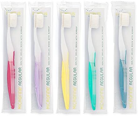 2026 NIMBUS Extra Soft Toothbrushes (Regular Size Head)  Periodontist Design Tapered Bristles for Sensitive Teeth & Receding Gums (5 Pack  Colors May Vary)