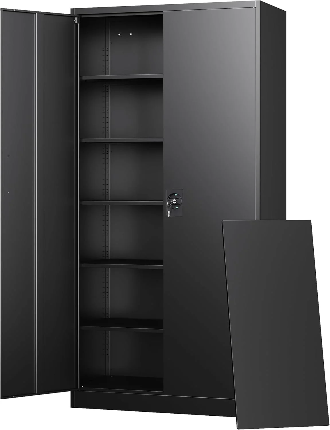 LETAYA Metal Garage Storage Cabinets with Lock and Shelves