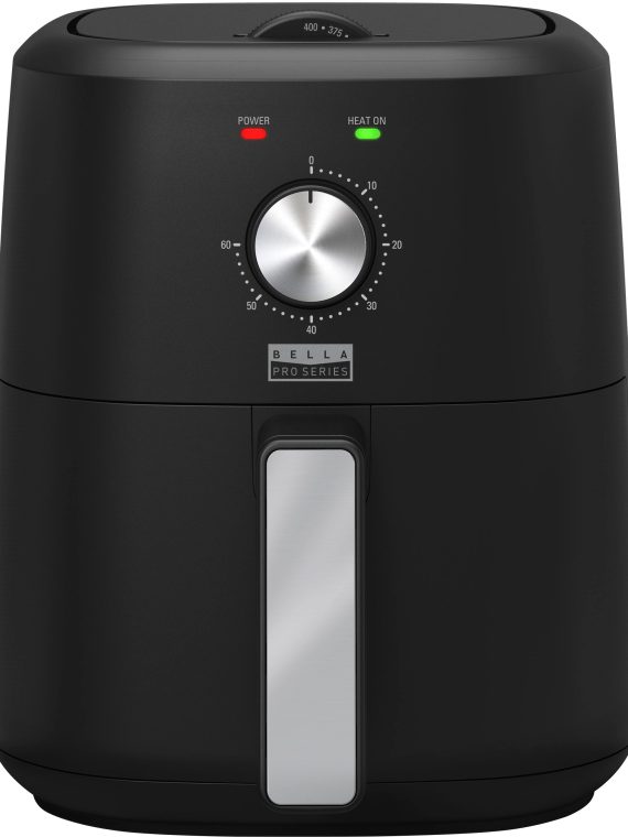 2026 Bella Pro Series – 3-qt. Analog Air Fryer – Black