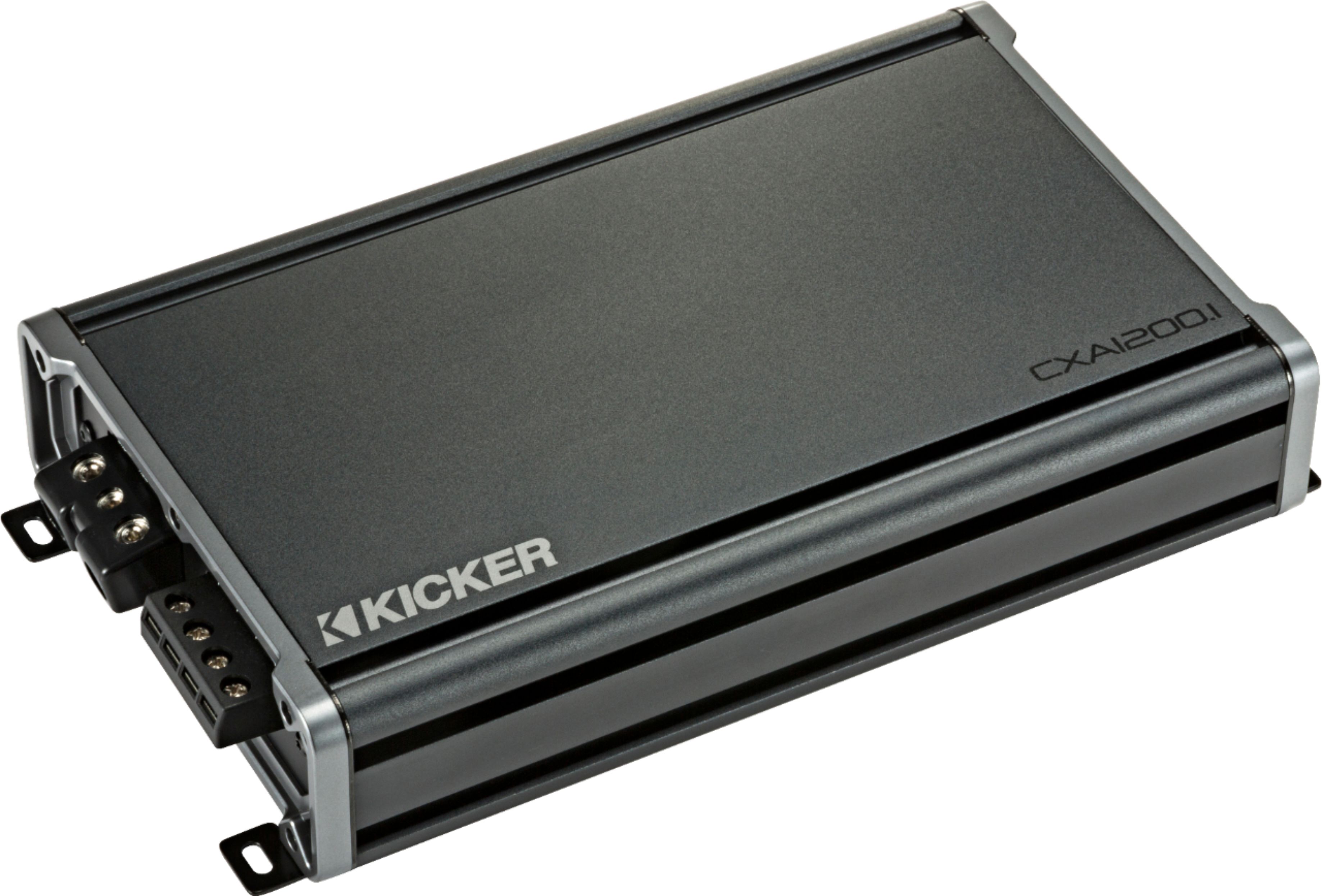 2026 KICKER – CX 1200W Class D Digital Mono Amplifier with Variable Low-Pass Crossover – Black
