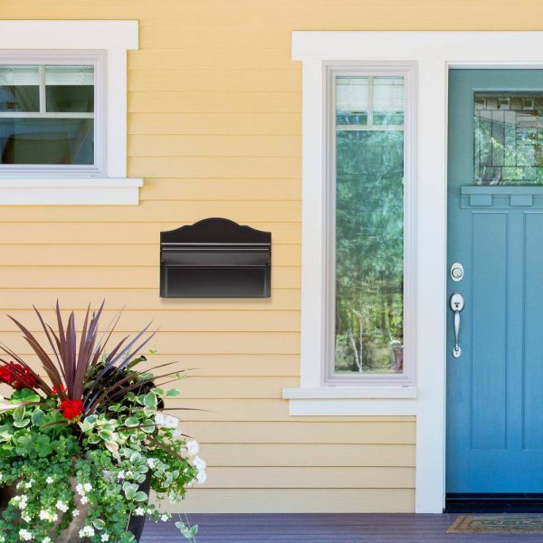 16600 Colonial Wall Mailbox, Black