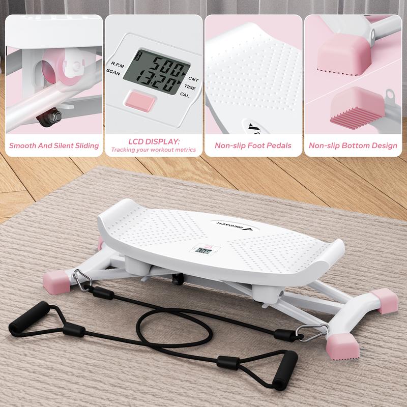 Merach Balance Board Balancing Machine Rocking Stepper Leg Exercise Low Impact Plyometric Training Fun Cardio Trainer Full Body Aerobic Exercise Equipment