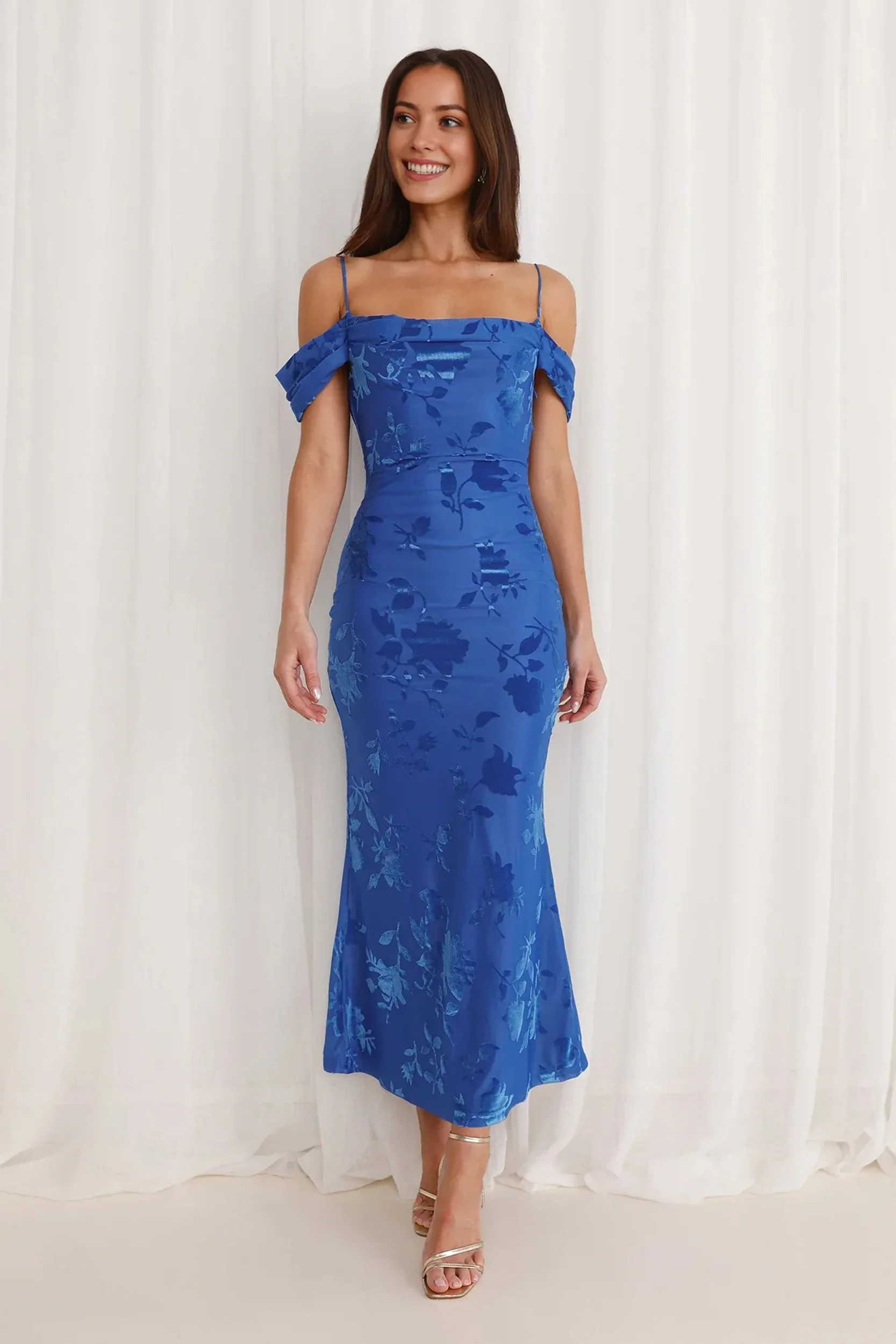 Good Fun Off Shoulder Maxi Dress