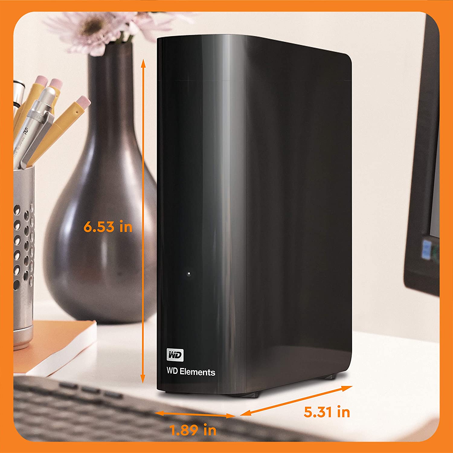 WD 4TB Elements Desktop Hard Drive HDD, USB 3.0, Compatible with PC, Mac, PS4 & Xbox