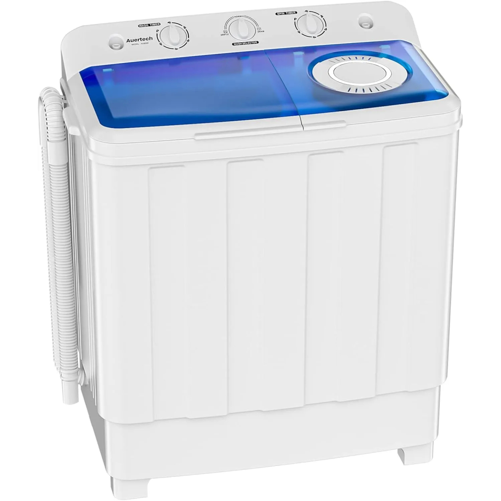 Auertech Portable Washing Machine, 28lbs Twin Tub Washer Mini Compact Laundry Machine