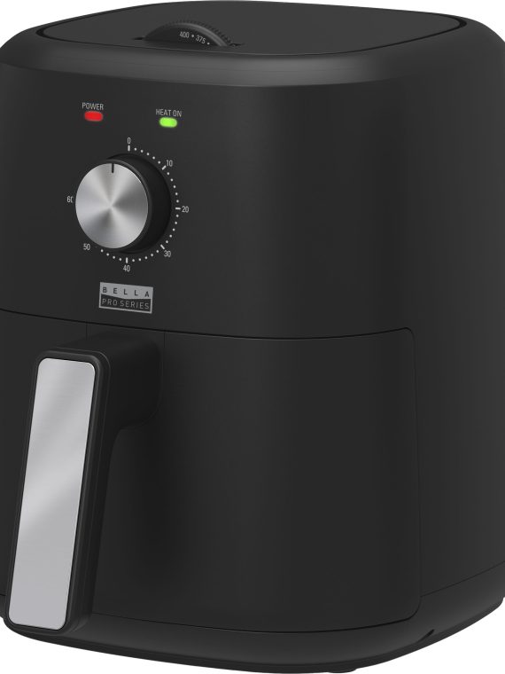 2026 Bella Pro Series – 3-qt. Analog Air Fryer – Black