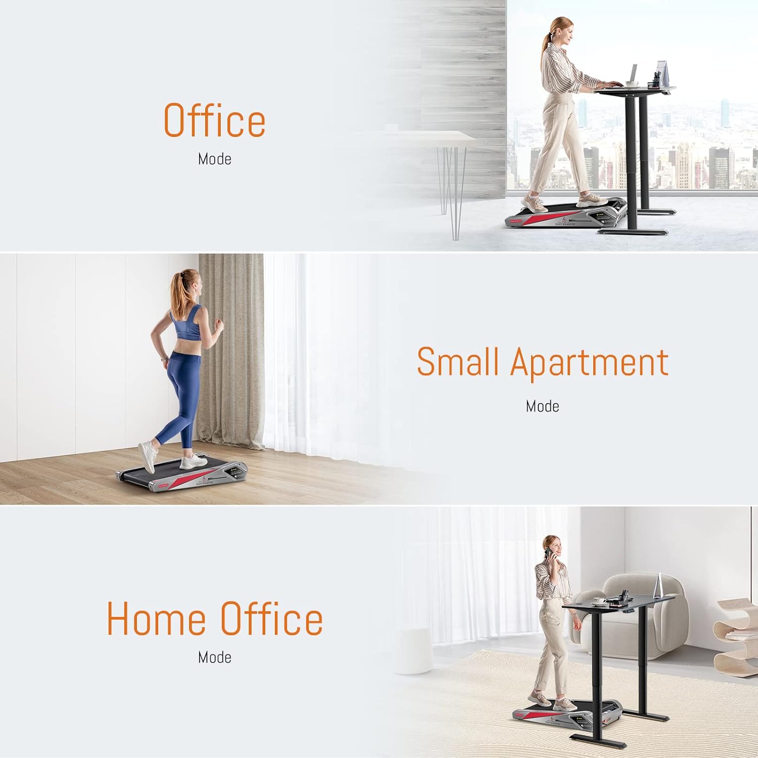 Egofit Walker Pro/Plus Under Desk Motorized Folding Small Walking Treadmill for Home & Office, Installation-Free with LCD Display, Compact Fit Standing Desk Treadmills
