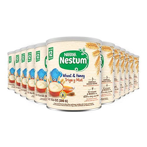 2026 Nestle Nestum Instant Cereal  Wheat & Honey  10.5 Ounce (Pack of 12)