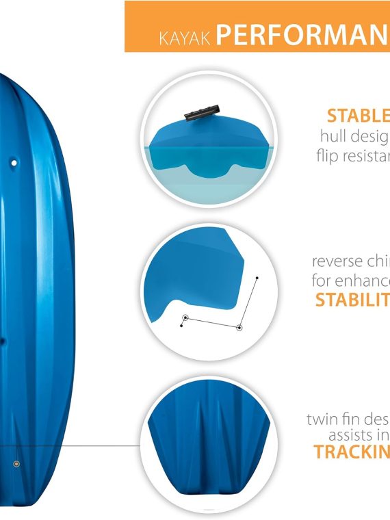 2026 Lifetime Youth Wave Kayak (Paddle Included)  Blue  6′