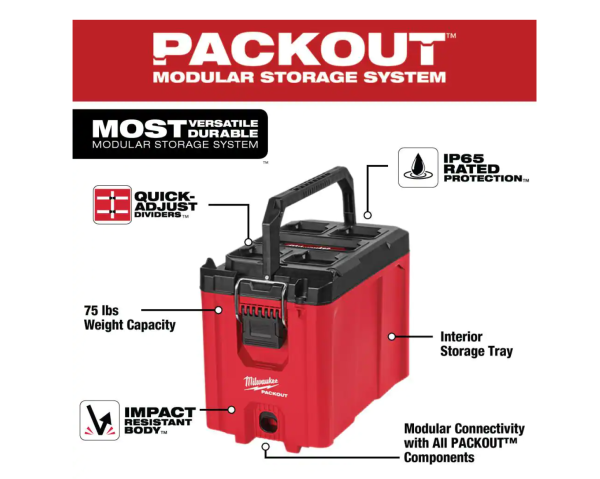 48-22-8422  10 in. Compact Portable Tool Box with Adjustable Dividers and Interior Storage Tray