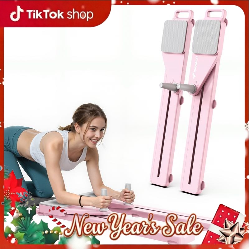 Merach Multi-functional Adjustable Ab Exercise Board, Split Ab Slide Roller Board, Home Pilates Reformer with Knee Mat for Home Gym Core & Ab Strength Training, Abdominal Crunch Machine, TikTokShopBlackFriday