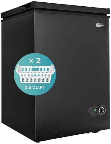 EUHOMY 3.5 Cu.Ft Chest Freezer Removable Basket