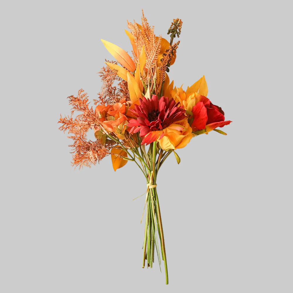 Autumn Dried Flower Bouquet – Artificial Green Plants for Home & Wedding Decor