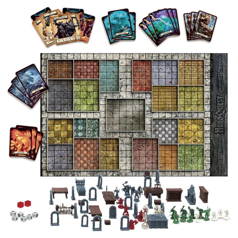 Avalon Hill HeroQuest Game System, Fantasy Miniature Dungeon Crawler Tabletop Adventure Game, Ages 14 and Up 2-5 Players