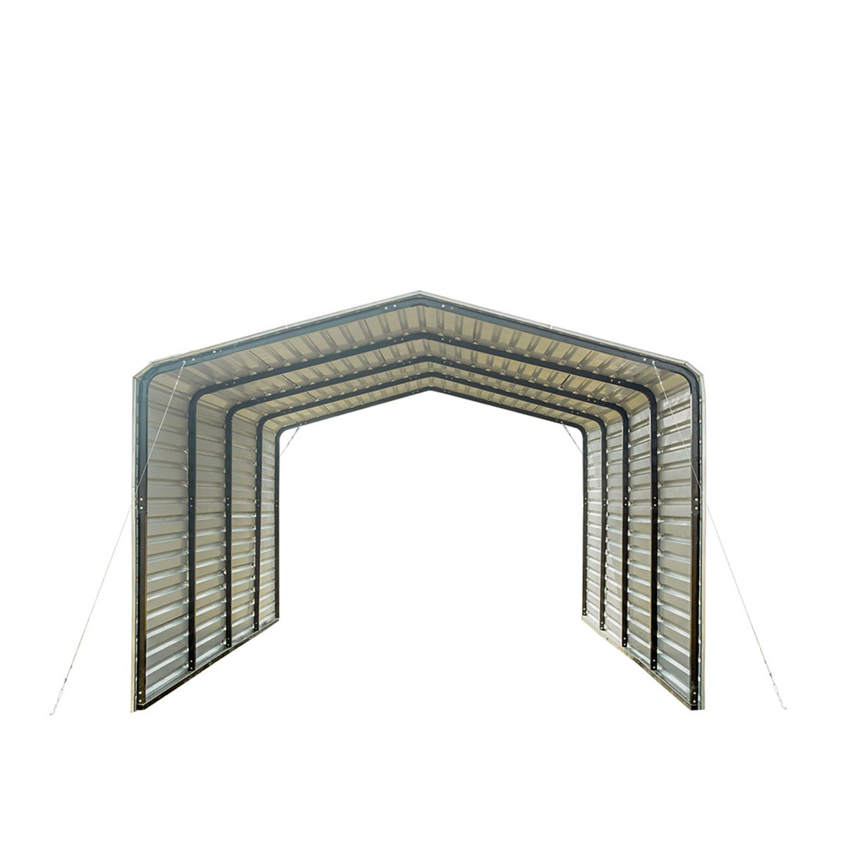 2026 TMG-CP1220F 12' x 20' All-Steel Carport with Enclosed Sides