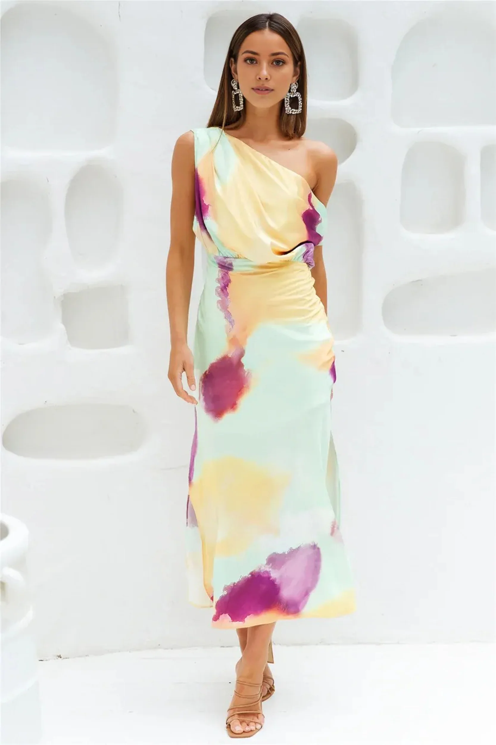 Talk To Me Midi Dress Multi