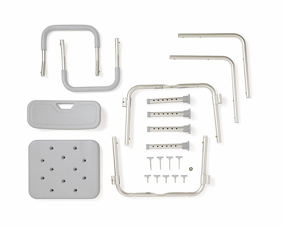 2026 Medline – Shower Chair with Back and Padded Arms – gray
