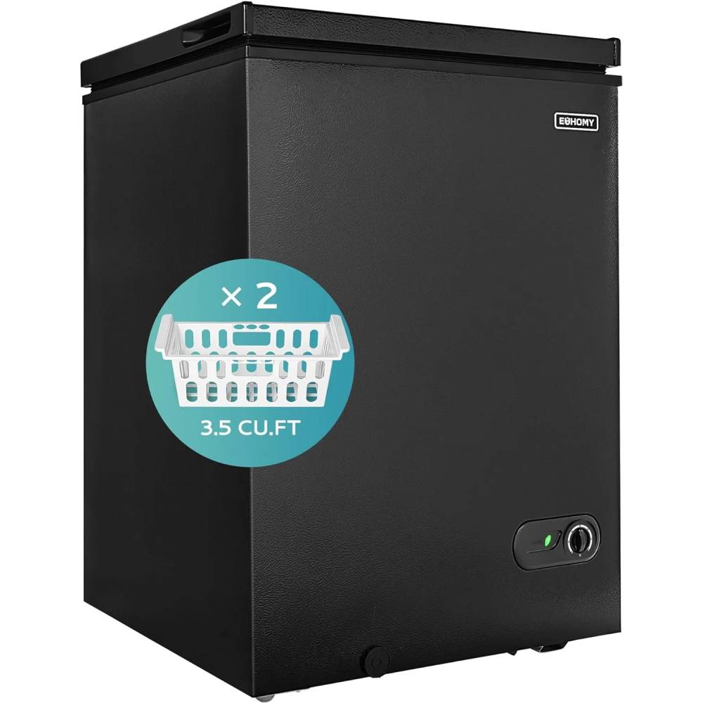EUHOMY 3.5 Cu.Ft Chest Freezer Removable Basket