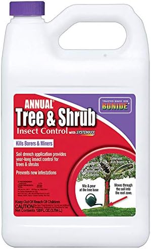 2026 Bonide Annual Tree & Shrub Insect Control with Systemaxx  128 oz Concentrate  Year Long Protection and Insect Killer