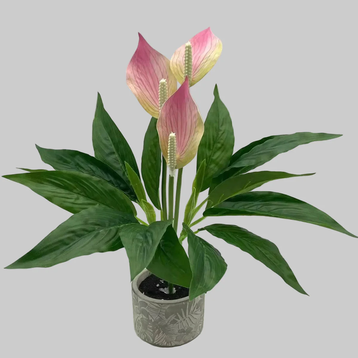 Artificial Potted Flower Plant – PVC Faux Floral Decor for Home & Office (50cm)