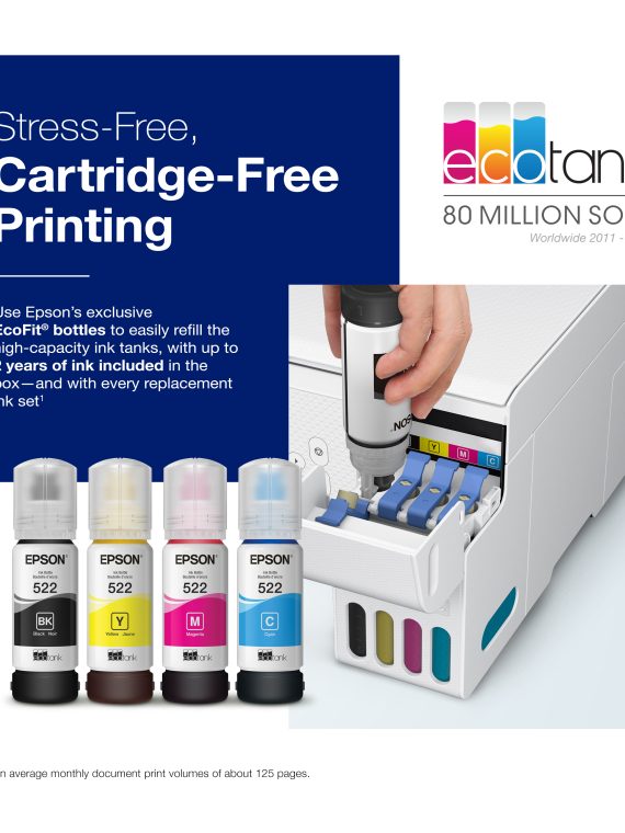 2026 Epson – EcoTank ET-2800 Wireless All-in-One Supertank Inkjet Printer – White