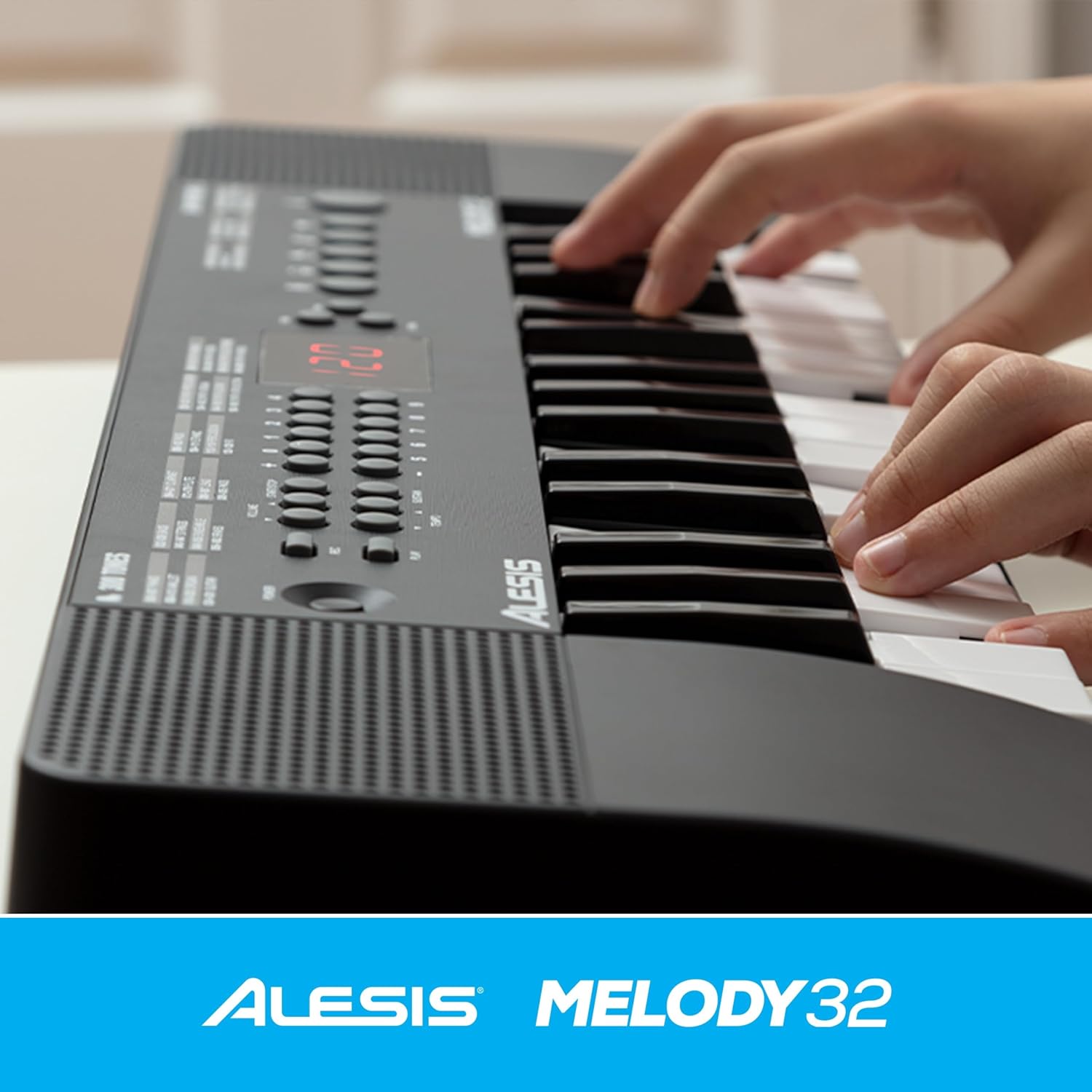 Alesis Melody 61 Key Keyboard Piano with Speakers, Stand, Stool, Headphones, Microphone, Sheet Music Stand, 300 Sounds and Music Lessons