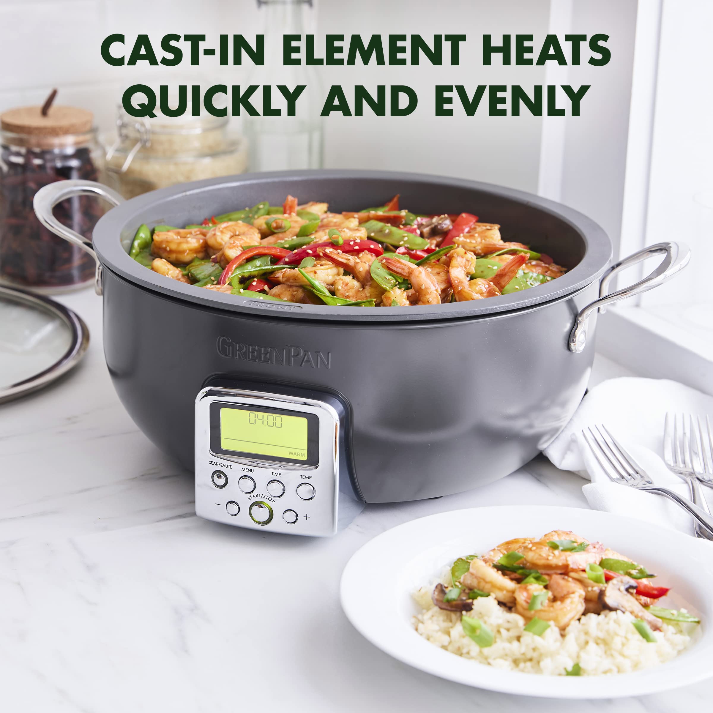 GreenPan Essential Electric Stir Fry Dishwasher