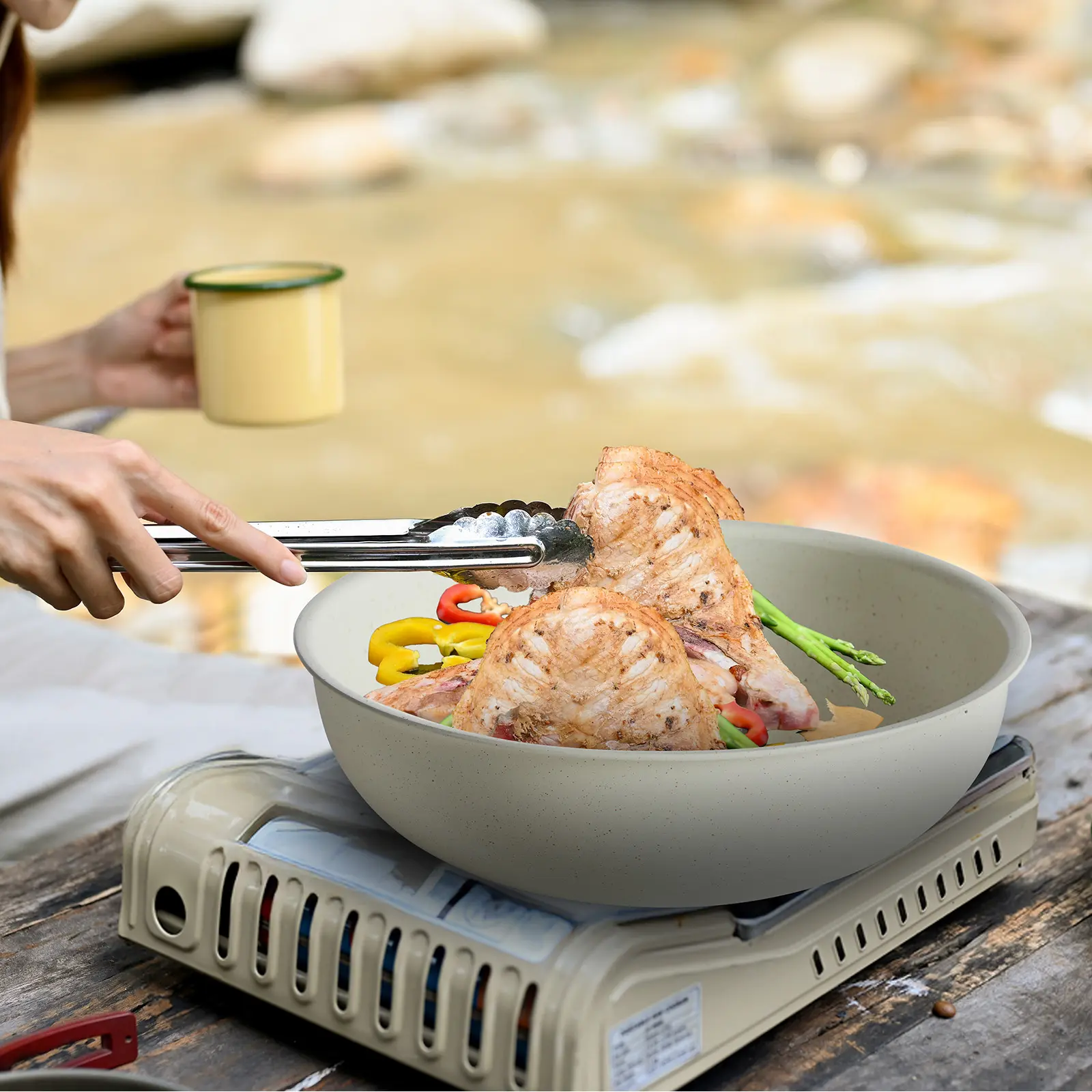 12 Pcs Pots and Pans Set, Granite Nonstick Cookware Sets Detachable Handle, Stackable Induction Kitchen Cooking Set, Stain & Scratch-resistant