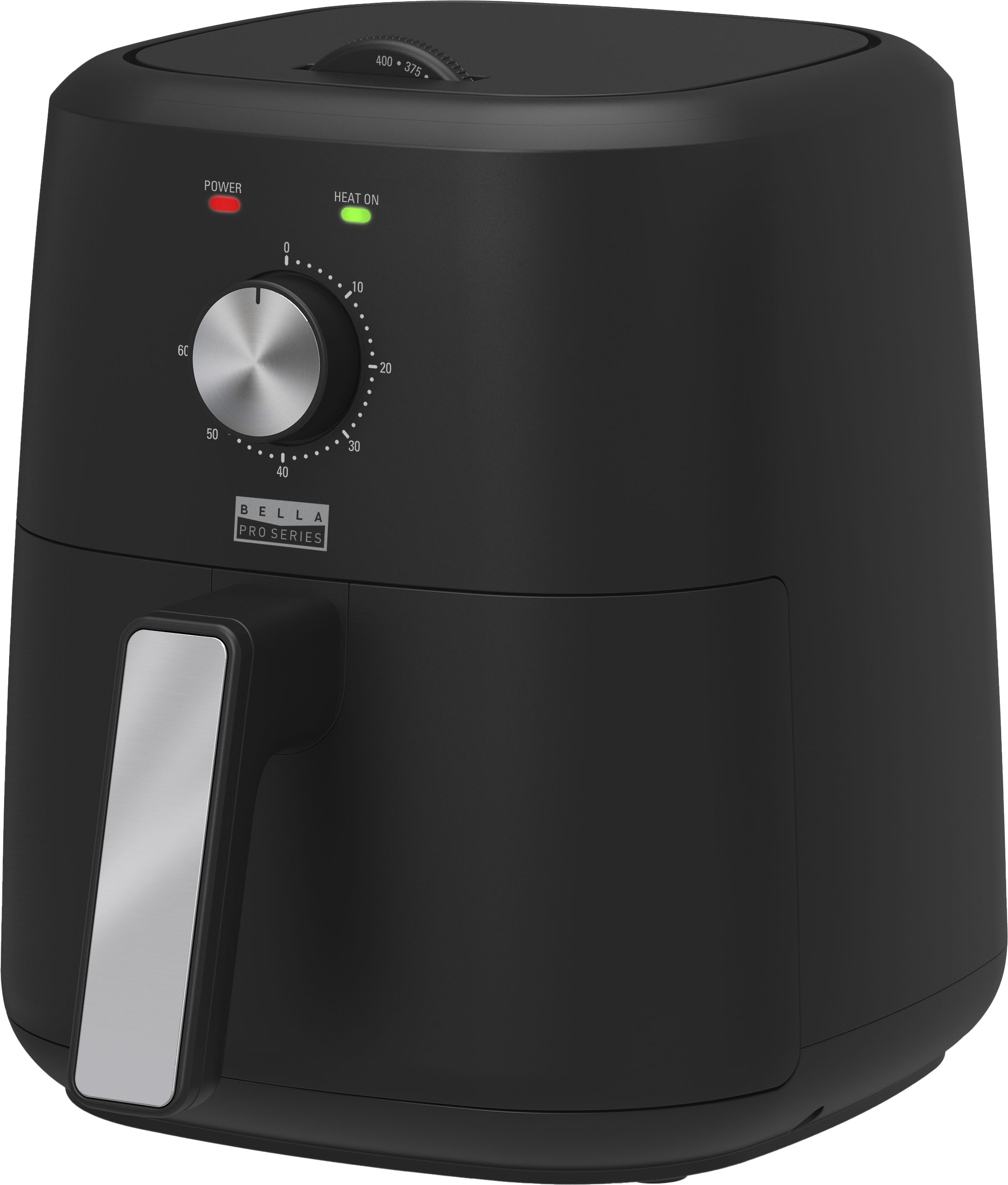 2026 Bella Pro Series – 3-qt. Analog Air Fryer – Black