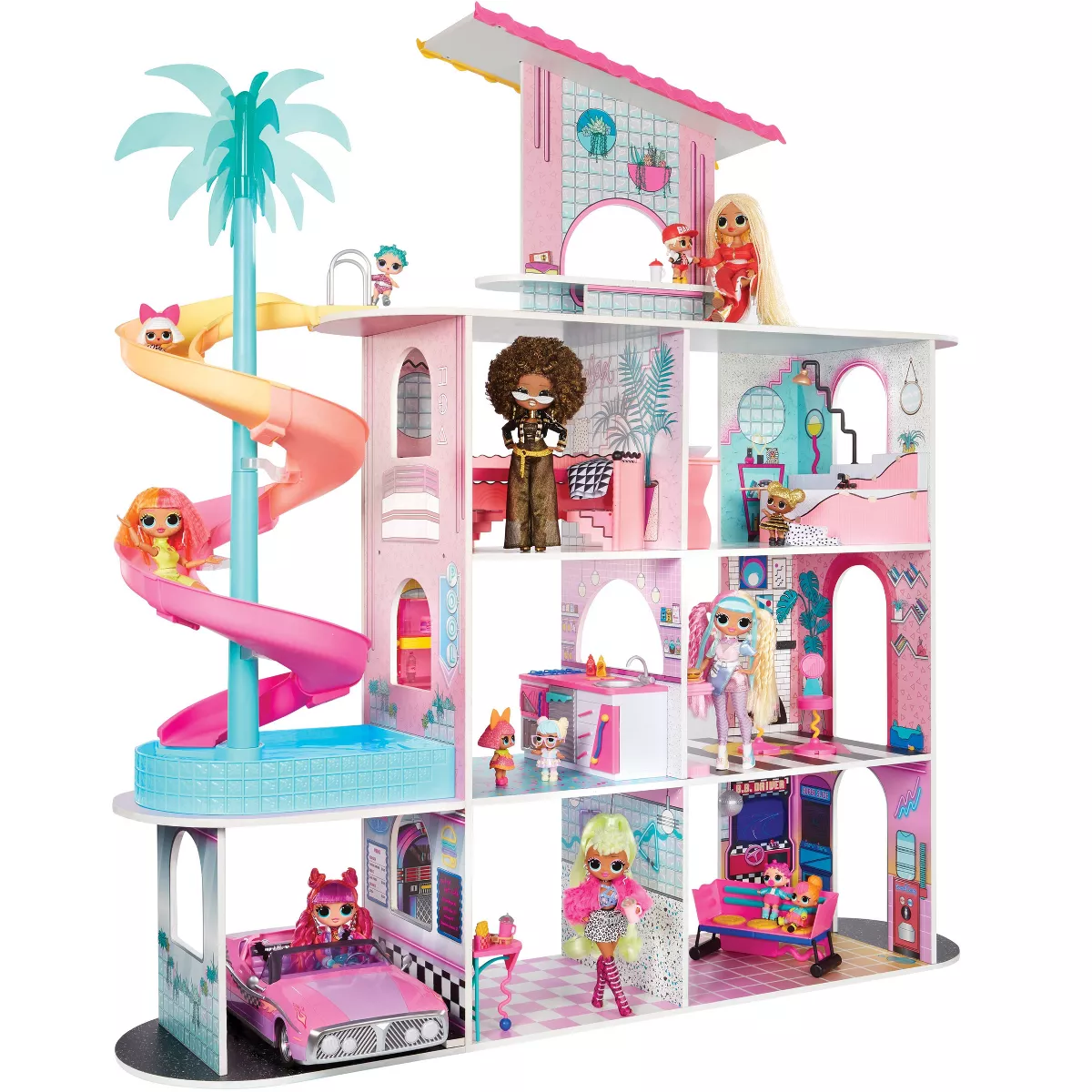 L.O.L. Surprise! OMG Fashion House Playset with 85+ Surprises, Made From Real Wood
