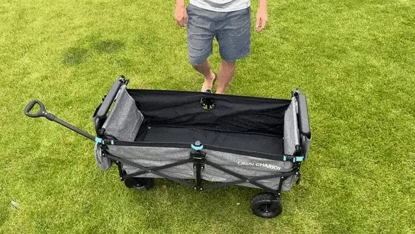 Lawn Chariot haul mode on grass