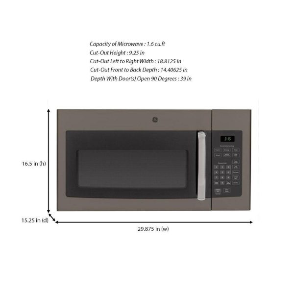 1.6 cu. ft. Over the Range Microwave in Slate, Fingerprint Resistant