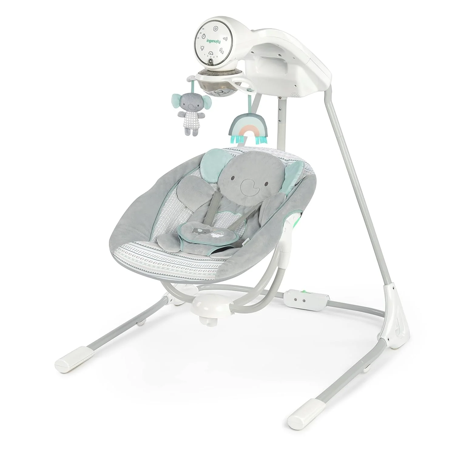 INGENUITY Inlighten 5-Speed Baby Swing with Swivel Seat