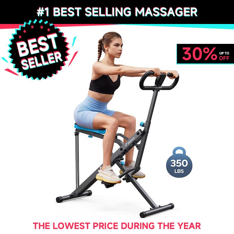 MERACH Squat Machine Glutes Workout Adjustable Resistance Foldable Exercise Equipment Leg Exercise Machine Rowing Machine