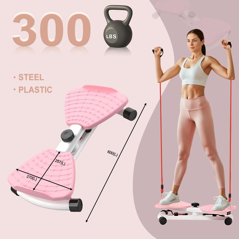 Herbraw Waist Twister Machine & Ab Twist Board 300 lbs Capacity Noiseless Home Gym for Women Men Core Ab Workouts