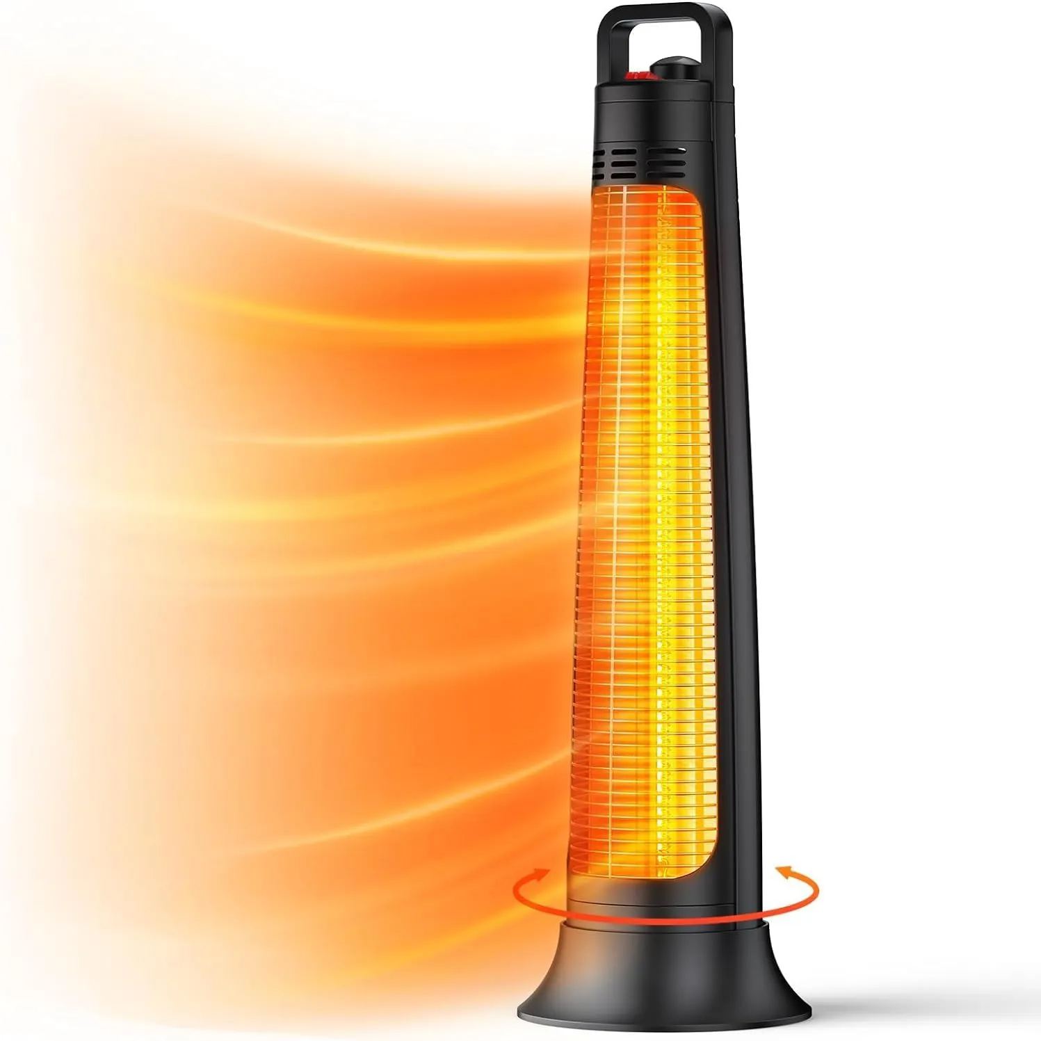 FLOWBREEZE Patio Heater Electric, Portable Outdoor Heater, 1200W, 3S Instant Heating