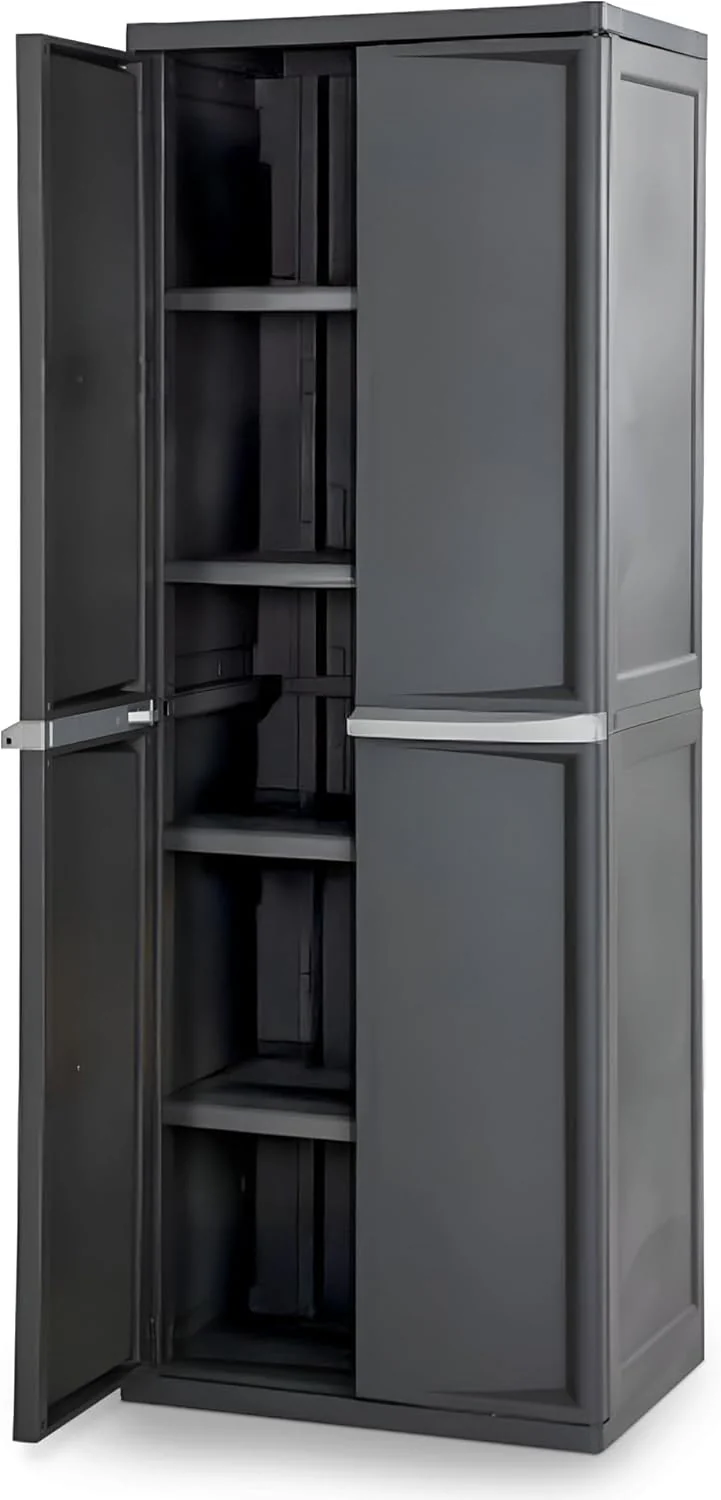 STERILITE Storage Cabinet - Rugged Plastic Garage Organizer