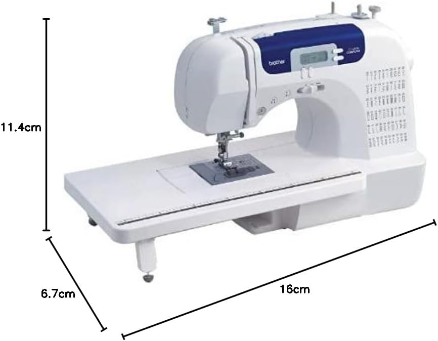 Brother CS7000X Computerized Sewing and Quilting Machine, 70 Built-in Stitches, LCD Display, Wide Table, 10 Included Feet, White
