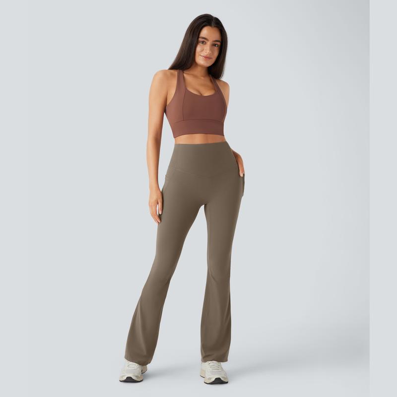 🔥 HALARA UltraSculpt High Waisted Tummy Control Pocket Bootcut Leggings