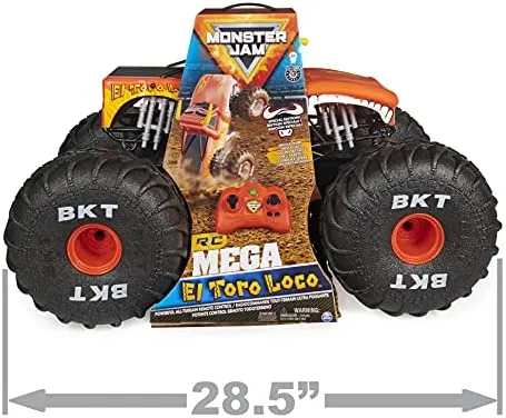 Monster Jam, Official Mega Grave Digger All-Terrain Remote Control Monster Truck with Lights  flarmor