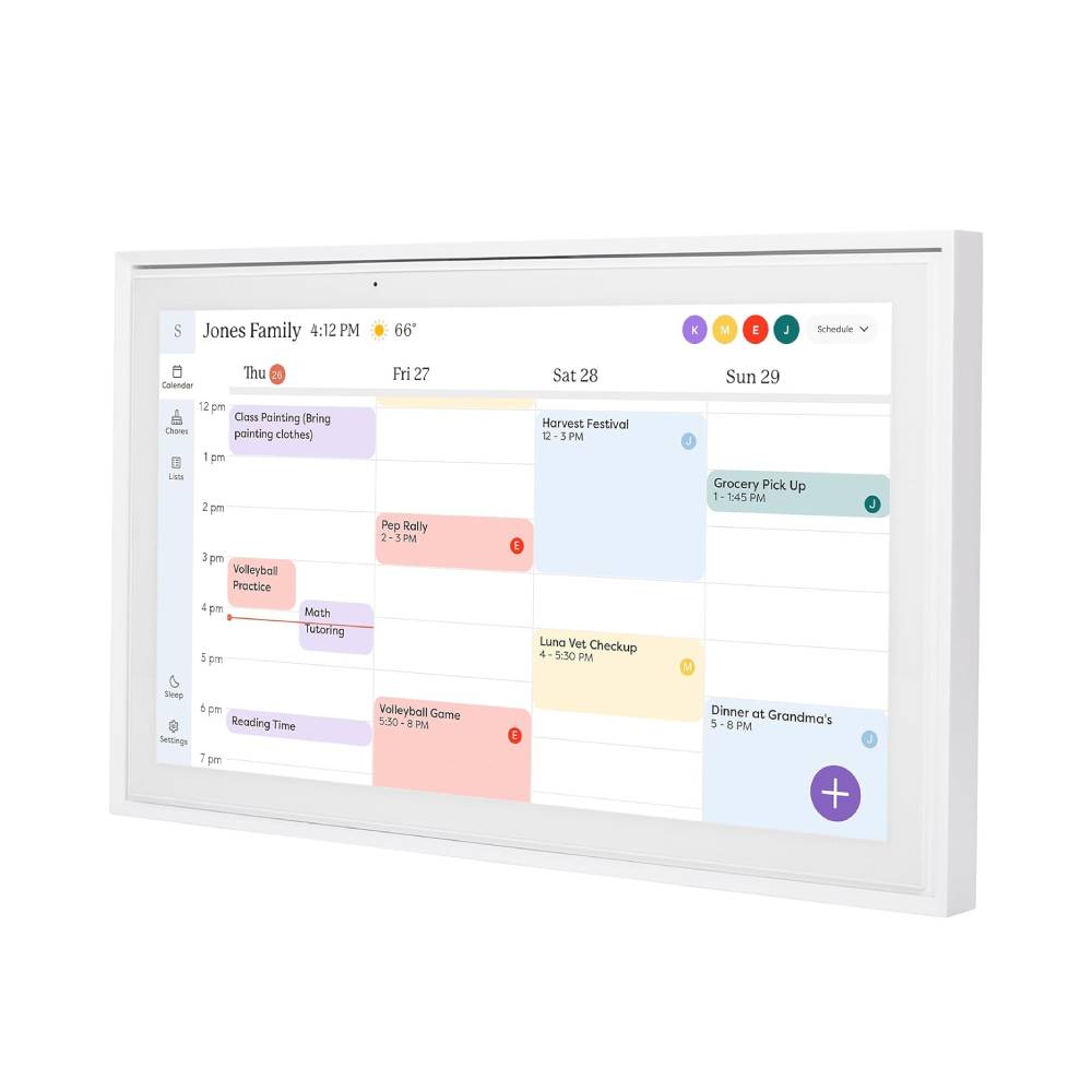 Smart 15-inch Digital Calendar & Chore Chart with Touchscreen