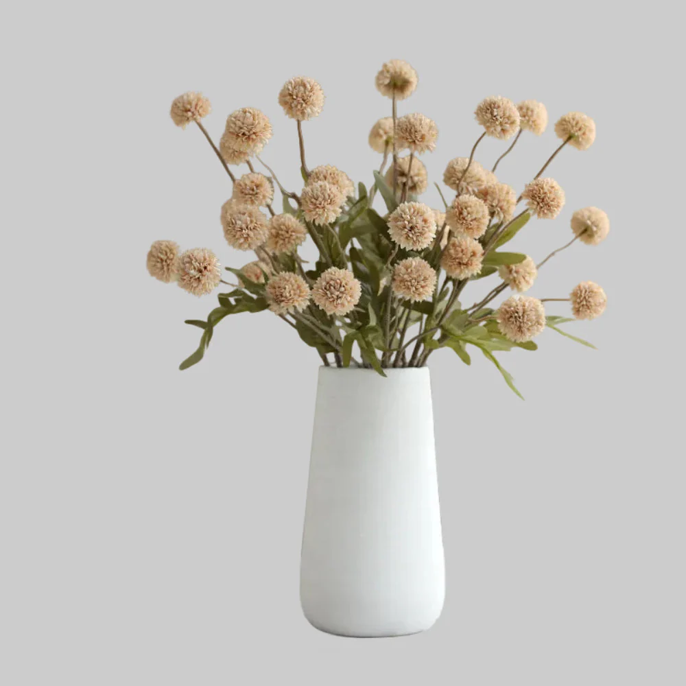 Artificial Dandelion Flower Stem – 5 Head Silk Floral Branch for Home & Wedding Decor (67cm)