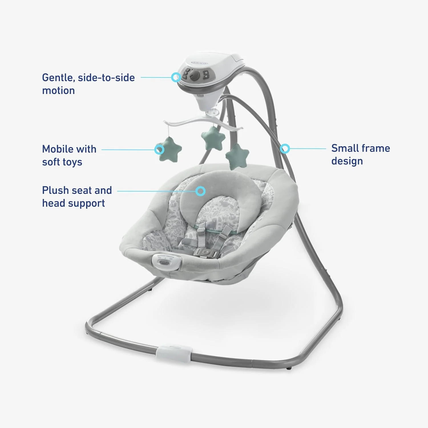 GRACO Simple Sway Swing - Cozy Ivy Baby Swing Seat